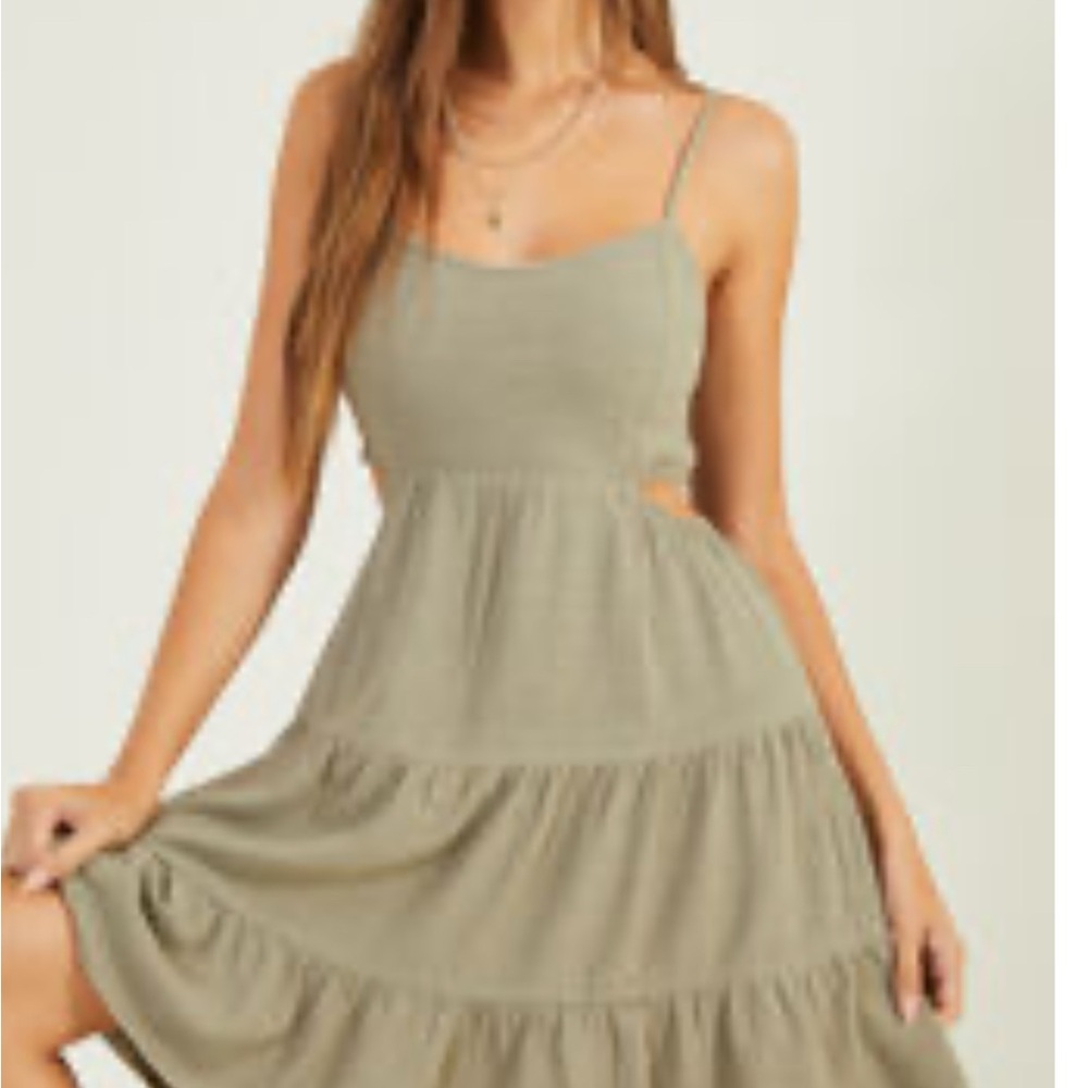 Elegant Olive Green Women's Dress
